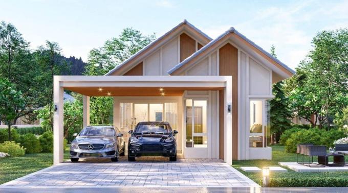 บ้านเดี่ยว100 ตรว.  นิคมพัฒนาซอย13  มาบยางพร  ธนารัช