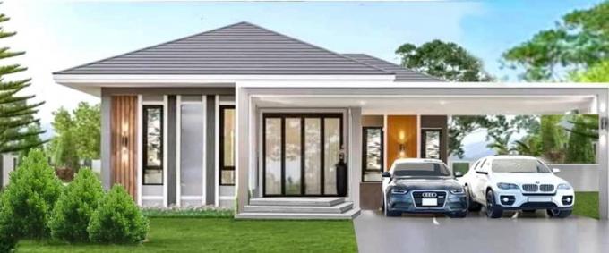 บ้านแฝด - บ้านเดี่ยว อ.พนัส​นิคม​ บ้านสิริสุข 2 บ้านหลังใหญ่​ สวยหรู​